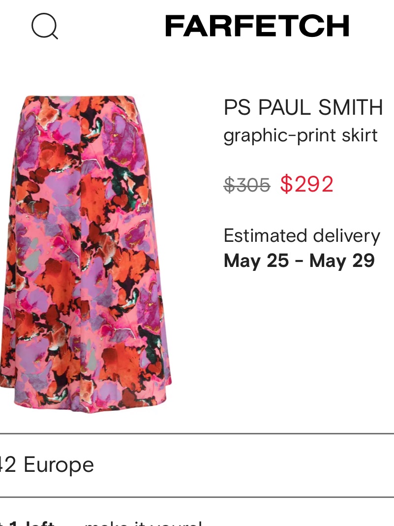 Paul Smith Multicolor Floral Maxi Skirt With Peach Lining